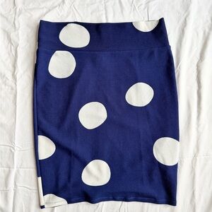 LuLaRoe Blue and White Cassie Skirt